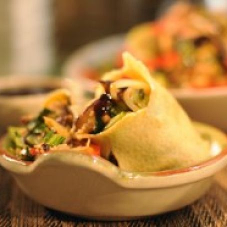 Mu Shu Vegetables with Pancakes